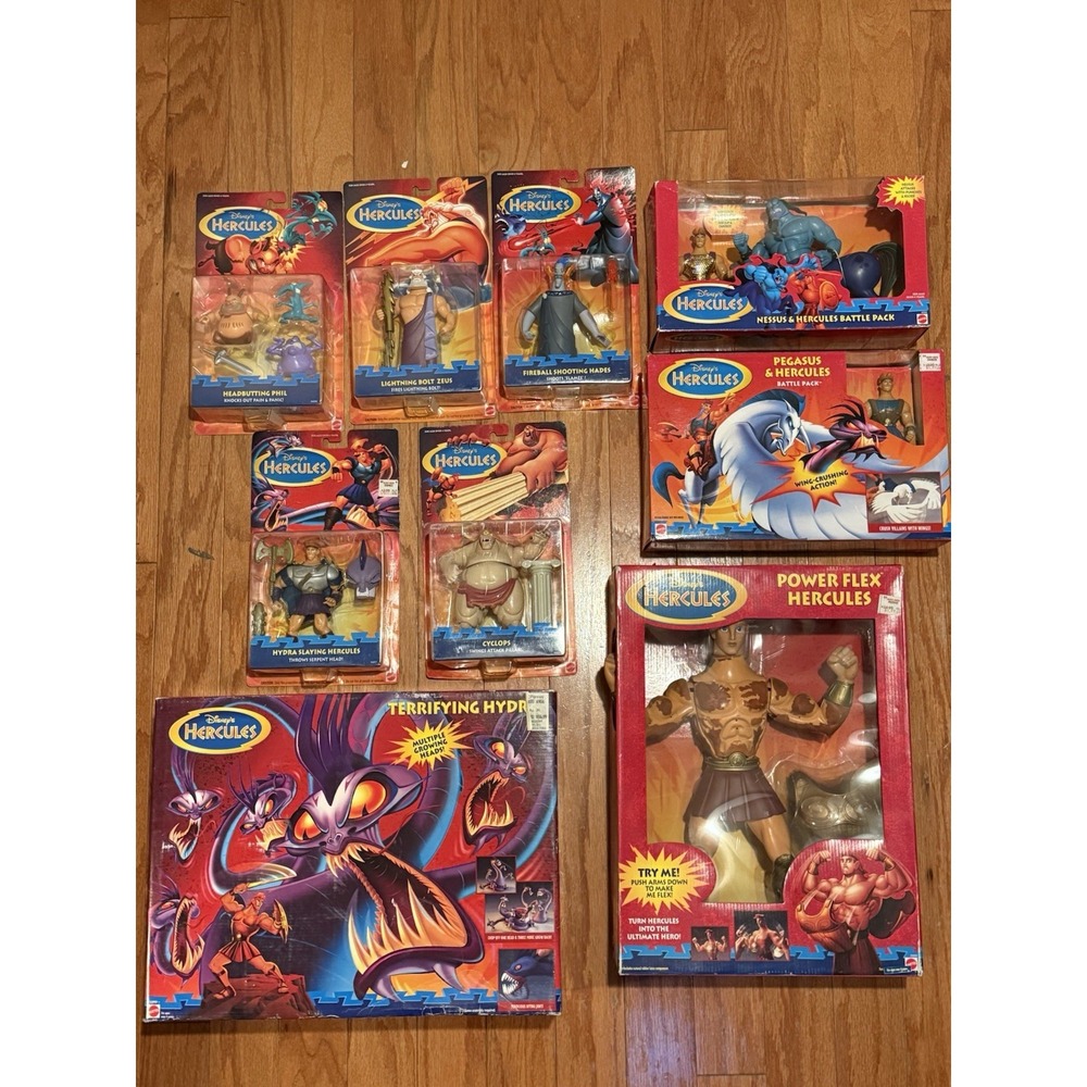Vintage 1997 Mattel Disney's Hercules Action Figure Lot - Terrifying Hydra NEW